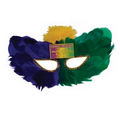 Mardi Gras Fanci-Feather Mask Assortment w/ Custom Digital Printed Icon